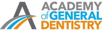 The image features a logo with the text 'ACADEMY OF COSMETIC DENTISTRY' against a backdrop that includes a stylized representation of a smile and dental tools.